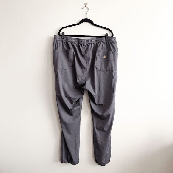 Carhartt Mens Cargo Pants Stretch Full Length Lightweight Gray 2XL - Picture 3 of 10